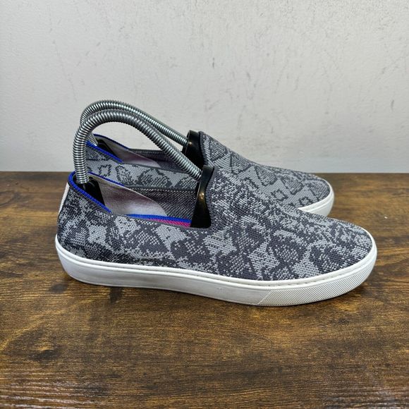 Rothy's Snake Gray‎ Retired Print Sneaker Shoes Women’s Size 8 - Picture 1 of 8